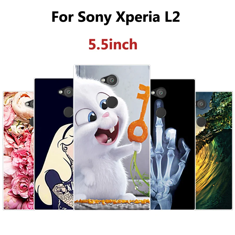 Чехлы для Sony Xperia L2 чехол с мультяшным рисунком силиконовая Мягкая задняя крышка L