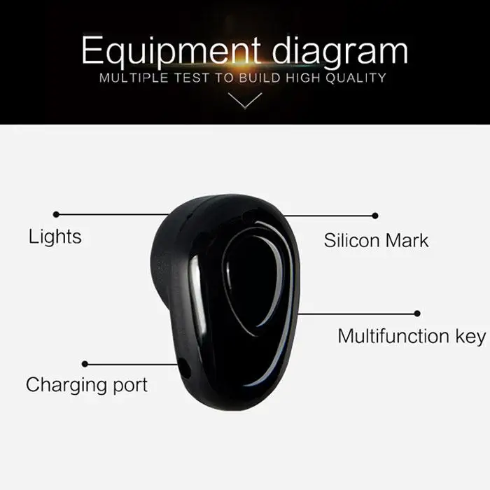 

S560 Mini In-Ear Bluetooth V4.1 Handsfree 50mAh Headset for iOS Android