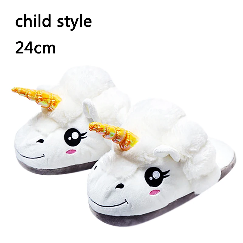 Unicorn Children Slippers Girls Boys Baby Home Shoes Winter Indoor Warm Cotton Cartoon Kids Slippers Baby Toddler shoes 28-34