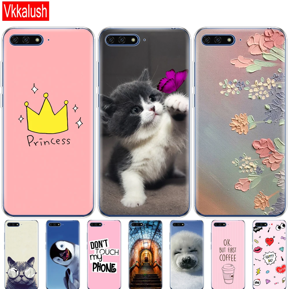 

Silicon phone shell Case For Huawei Honor 7A 5.7 Inch Case Soft TPU Phone Back Cover Protective Cover Case For Huawei Honor 7A