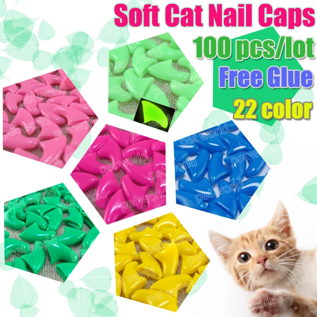 Amazon.com : Pretty Claws 60 Piece Soft Nail Caps with Adhesive for Cat  Claws - Crystal Clear Medium : Pet Supplies