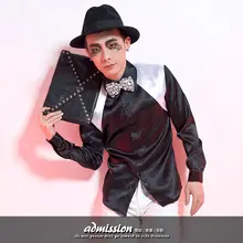 M-XXL! Новая мужская мода Dj костюм Мужская индивидуальная Модная рубашка для волос рубашка стилиста певицы костюмы одежда