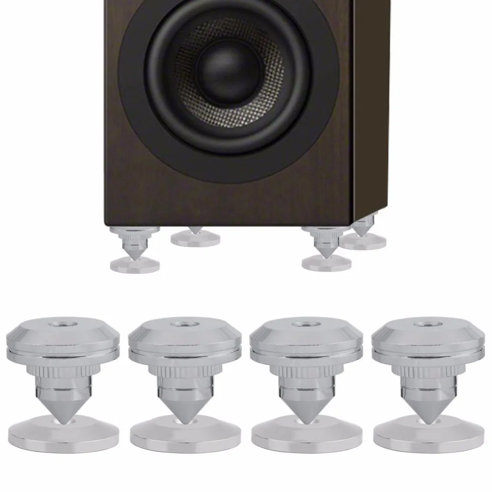 

4 Pcs HiFi Speaker Isolation Spikes AMP DAC CD Feet Cones Stand Base Pads Shockproof
