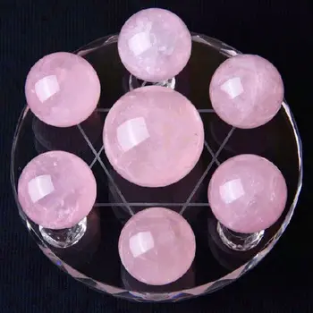 

Natural crystal seven array powder ball ornaments ornaments powder crystal seven array reminder peach Wang popularity