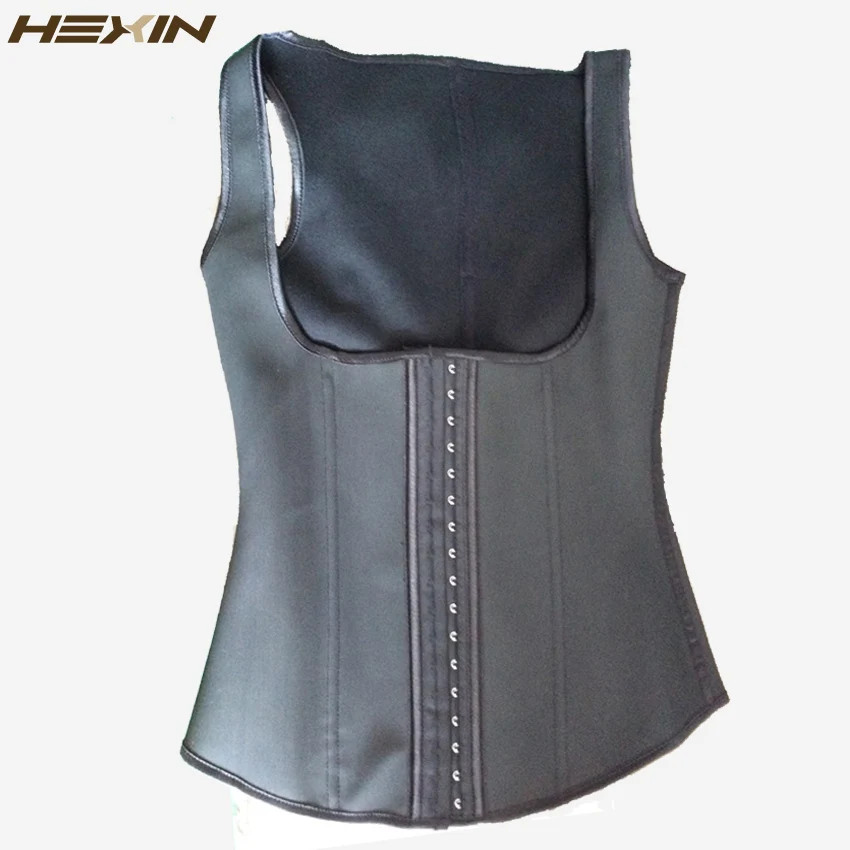 HEXIN Latex Vest Waist Trainer Classic Vest Waist Cincher Black Fajas Reductoras Plus Size Body Shaper Women Shaperwear