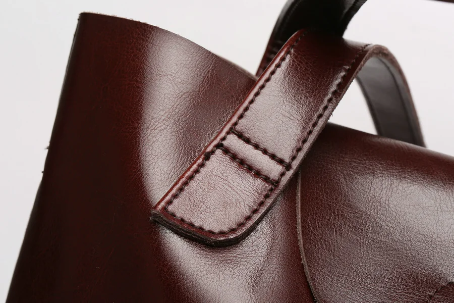QIAOBAO натуральная яловая кожа сумка оптом композитная сумка Новая Европейская и американская мода масло воск кожа сумки