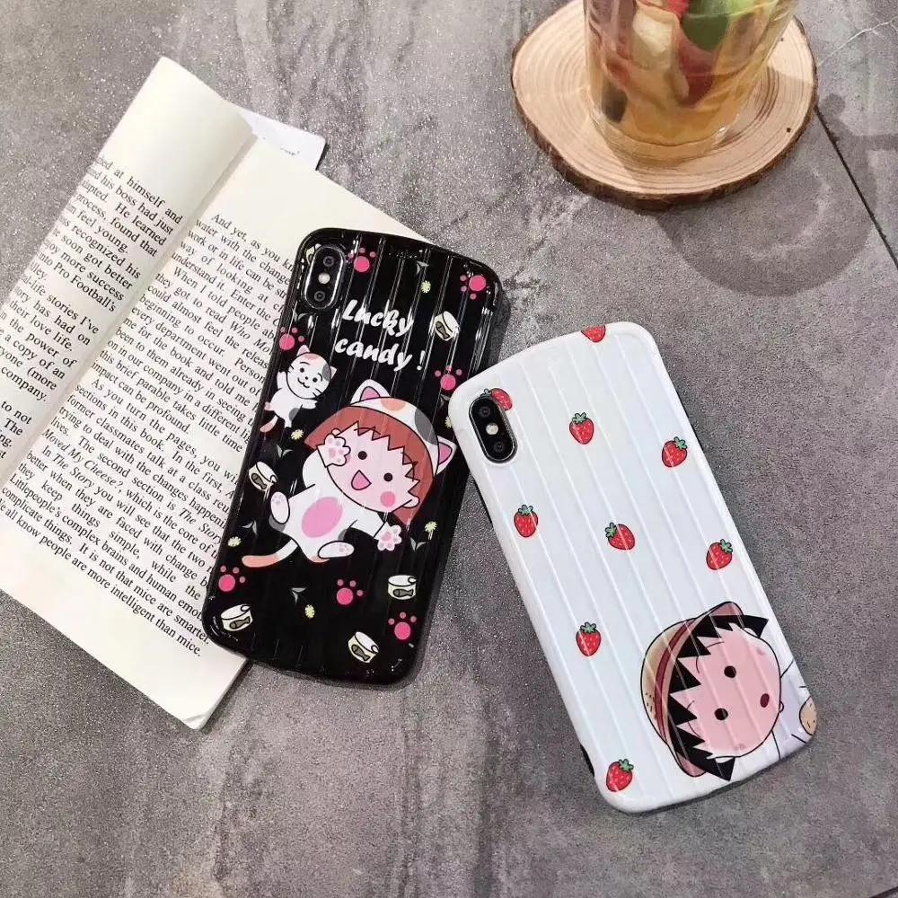 

Cute little balls The glossy full package following Oval luggage set the lamination process Case for iphone 6 7 8 pule xR XsMAx
