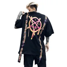 Мужская летняя модная парная футболка с коротким рукавом, хип-хоп Футболка