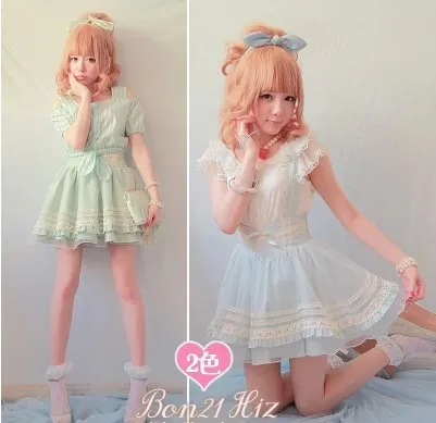

Princess sweet lolita skirt BOBON21 exclusive original design star light glass yarn cowboy shoulder-straps B1017 multilayer lace