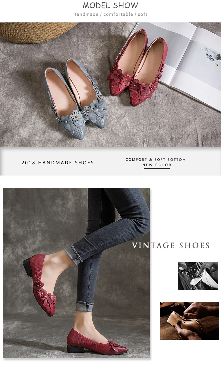 Обувь из натуральной кожи; женская обувь ручной работы; женская обувь на низком каблуке; простая модная обувь; дизайн верхней части