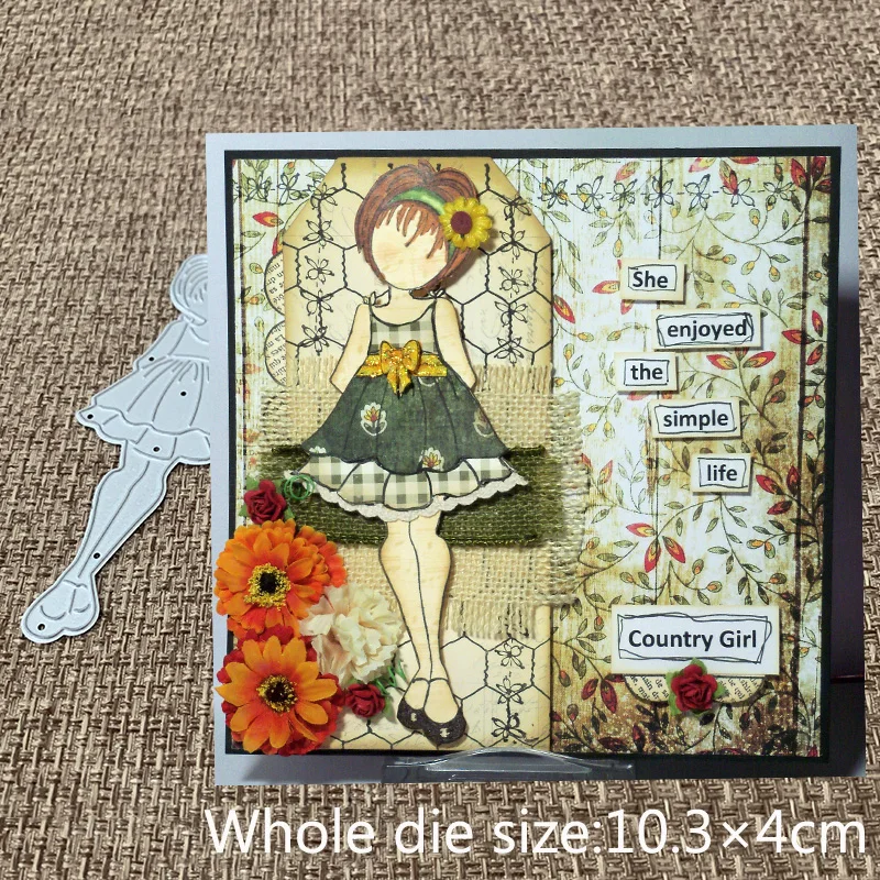 

New Design Craft Metal Cutting Die Hair band sleeveless dress little girl Scrapbooking Album Paper Card Craft Embossing Die Cuts