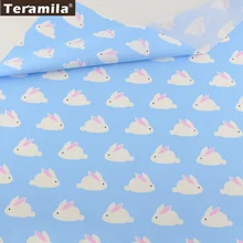 Лоскутная стеганая хлопковая ткань милые кролики дизайны TERAMILA Twill жир четверти домашний текстиль Материал простыня Tecido