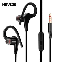 Rovtop 3D бас наушники ушные крючки водонепроницаемые спортивные наушники для бега для iPhone samsung Xiaomi IOS Android телефон гарнитуры