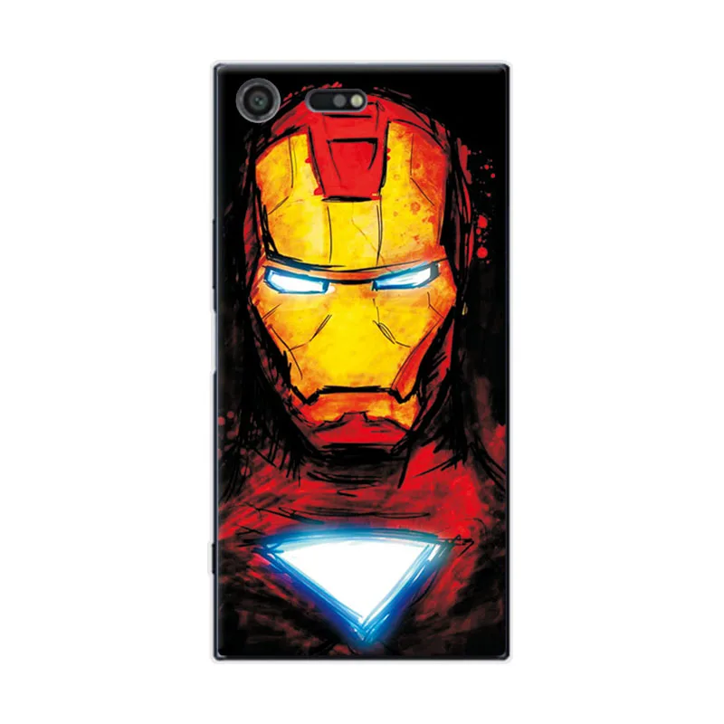 Очаровательный чехол для телефона с героями Marvel, капитаном Америкой, для sony XZ Premium, Человек-паук, Железный человек, мягкий ТПУ чехол для sony Xperia XZ Premium