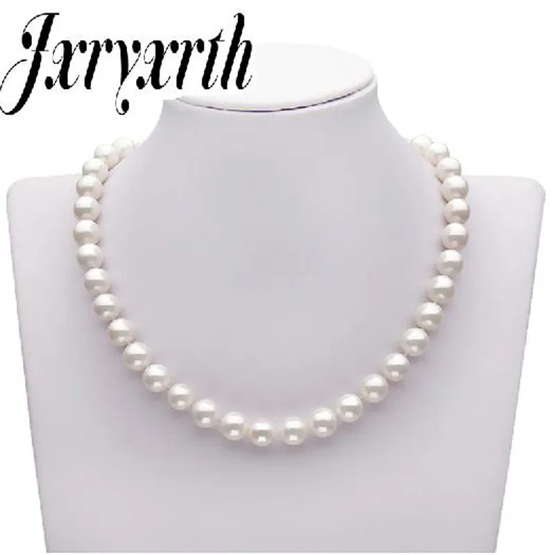 H072512 19'' 3 Strands White Pearl Necklace CZ Clasp
