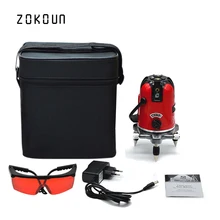 Тканевая сумка ZOKOUN с вилкой европейского стандарта, с поворотным наклоном на 360 градусов, функциональная, 5 линий, 6 точек, наружный режим, перекрестный лазерный нивелир