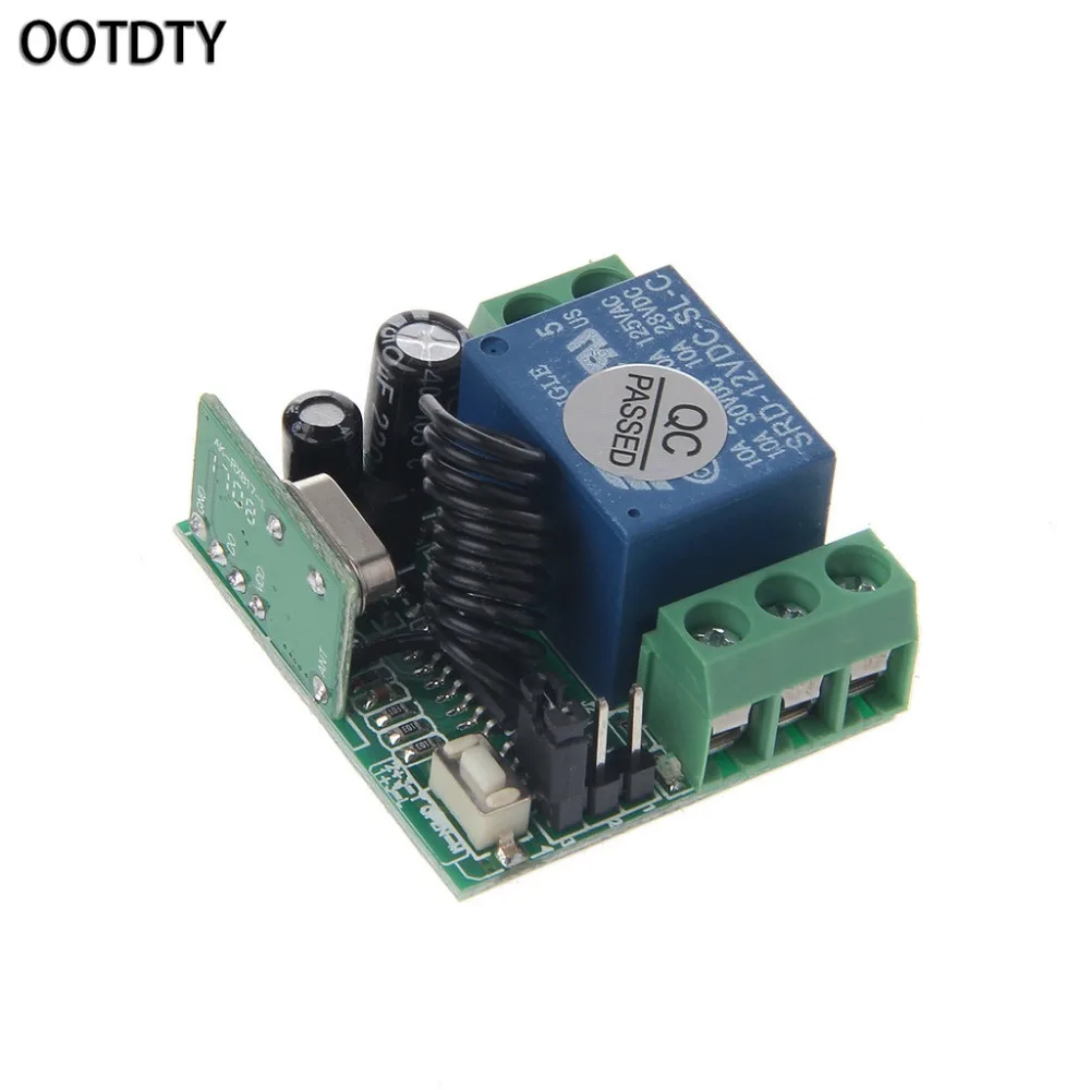 OOTDTY DC 12V 10A 433MHz Беспроводной RF релейный пульт дистанционного управления приемник передатчик Комплект