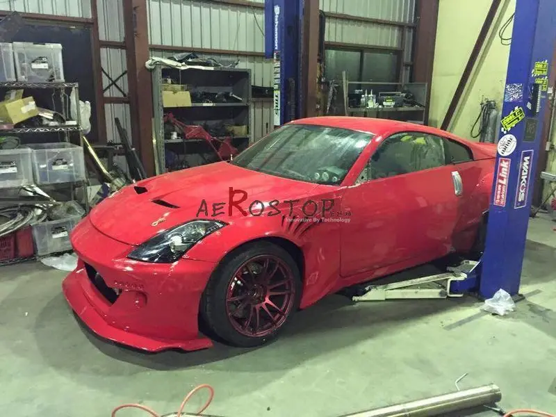 350Z ROCKET BUNNY WIDE AERO STYLE FRONT FENDER FLARE FRP FIBER GLASSin