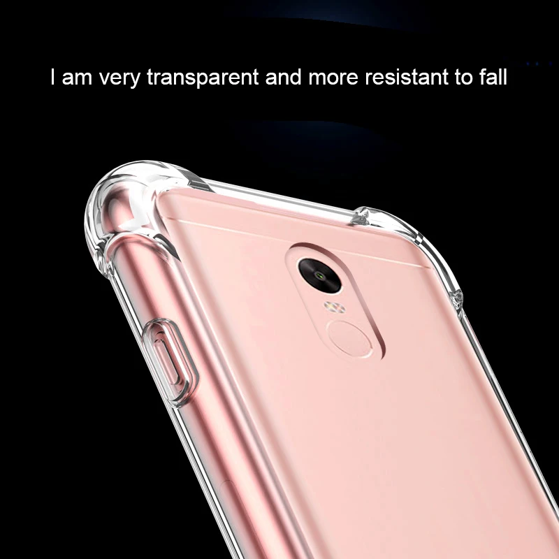 Чехол SIXEVE для Xiaomi Redmi 4A 4X 5 Plus Силиконовый противоударный прозрачный армированный