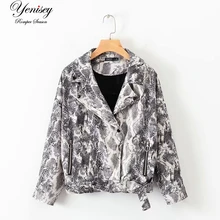 Европейская и американская мода XD70-1524 змеиная мотоциклетная куртка