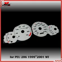 DASH EL свечение Калибр для peugeot 206 1999 2001 руководство полное свечение синий зеленый обмен 210 км 7000 об/мин