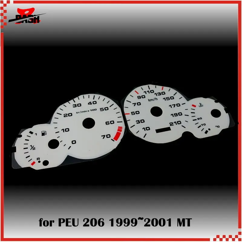 DASH EL Glow Gauge для Peugeot 206 2011 2001 ручная полностью светящаяся синяя зеленая 210 км 7000