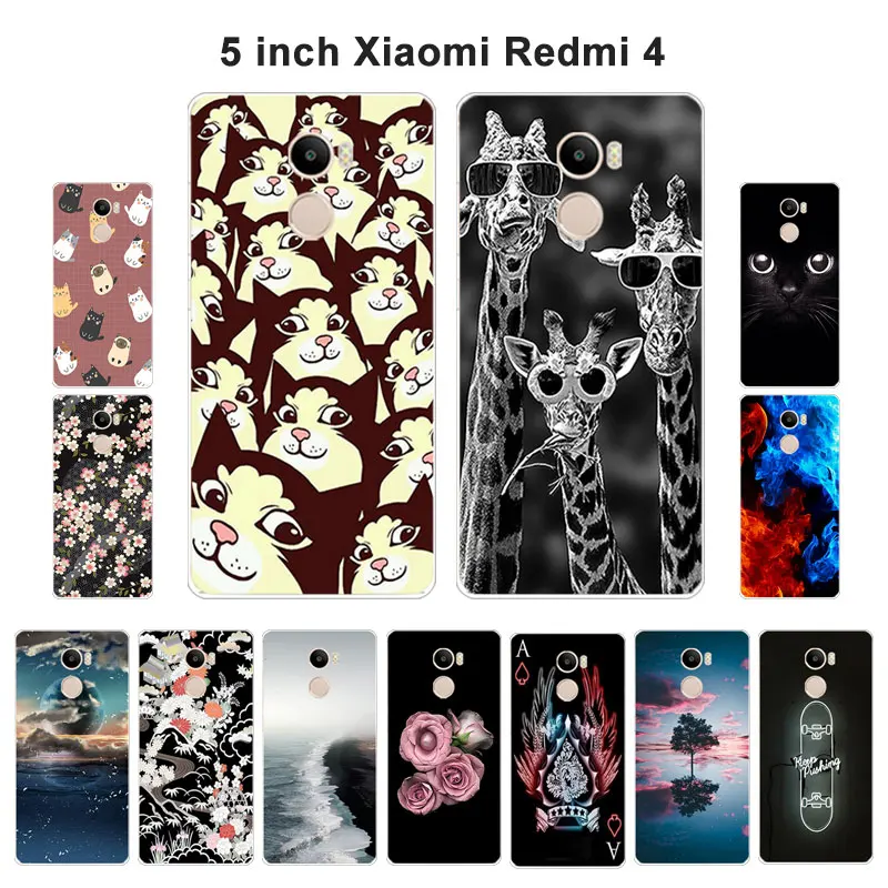 Чехол для телефона Xiaomi Redmi 4 задняя крышка Hongmi чехлы Redmi4A силиконовые из ТПУ мягкий