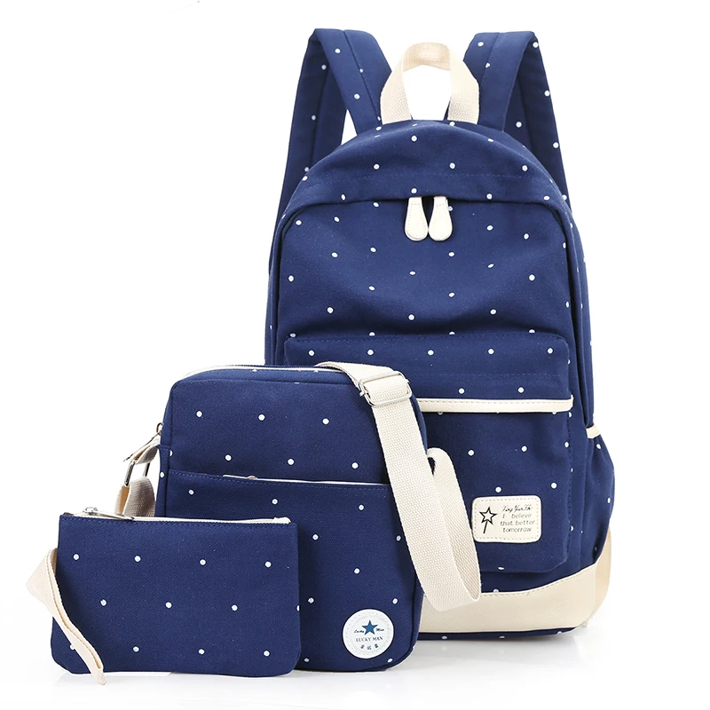 

New School Bags Travel Students Bags Canvas Backpack Women Shoulder Bags Campus Bag Jacquard Preppy Style Softback