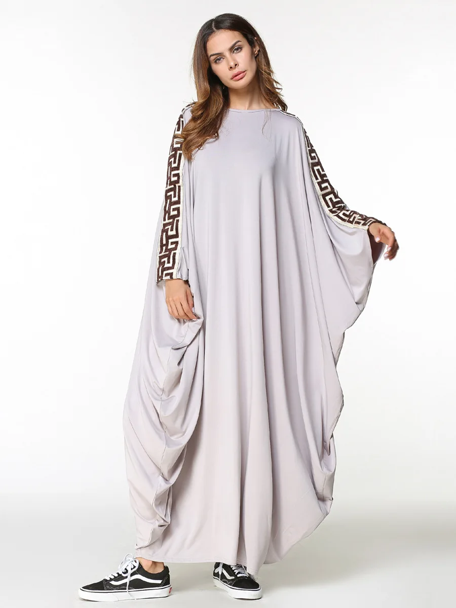 Новые Арабские элегантные свободные абаи кафтан мусульманская Мода мусульманское платье одежда дизайн для женщин сплошной цвет Дубай Абая