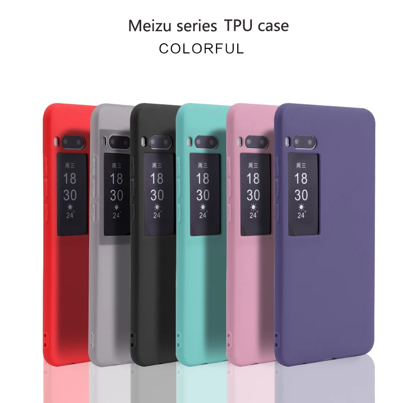 for Meiz pro7 Matte Candy Solid color Cover Silicone TPU soft case pro6plus Half-wrapped Case cover | Мобильные телефоны и