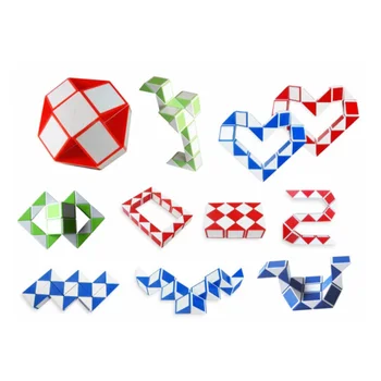 MINI Magic cube Snake Toy Blocks Ruler Magic Snake Twist Puzzle Hot Selling Random color snake