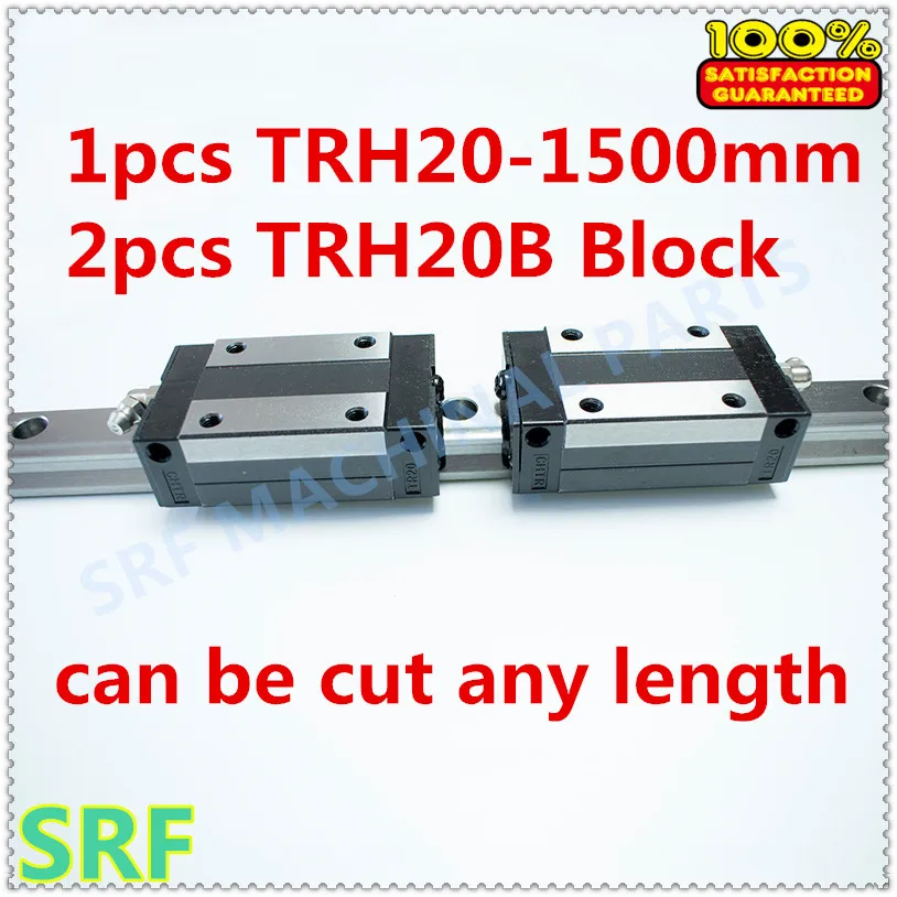 

High Precision 1pcs Linear guide 20mm TRH20 L=1500mm Linear Rail+2pcs TRH20B linear carriage block for CNC X Y Z Axis