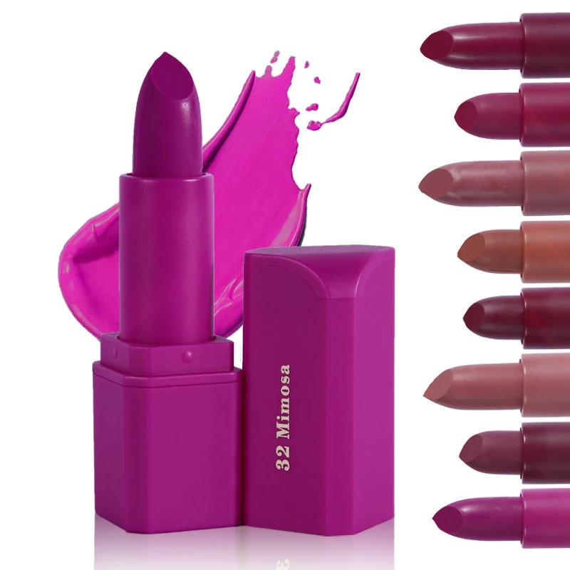

20 Color Matte Lipstick Waterproof Easy to wear Makeup Lip Stick Cosmetic Beauty Matt Nude Purple Red Lip Pencil Lipstick K09