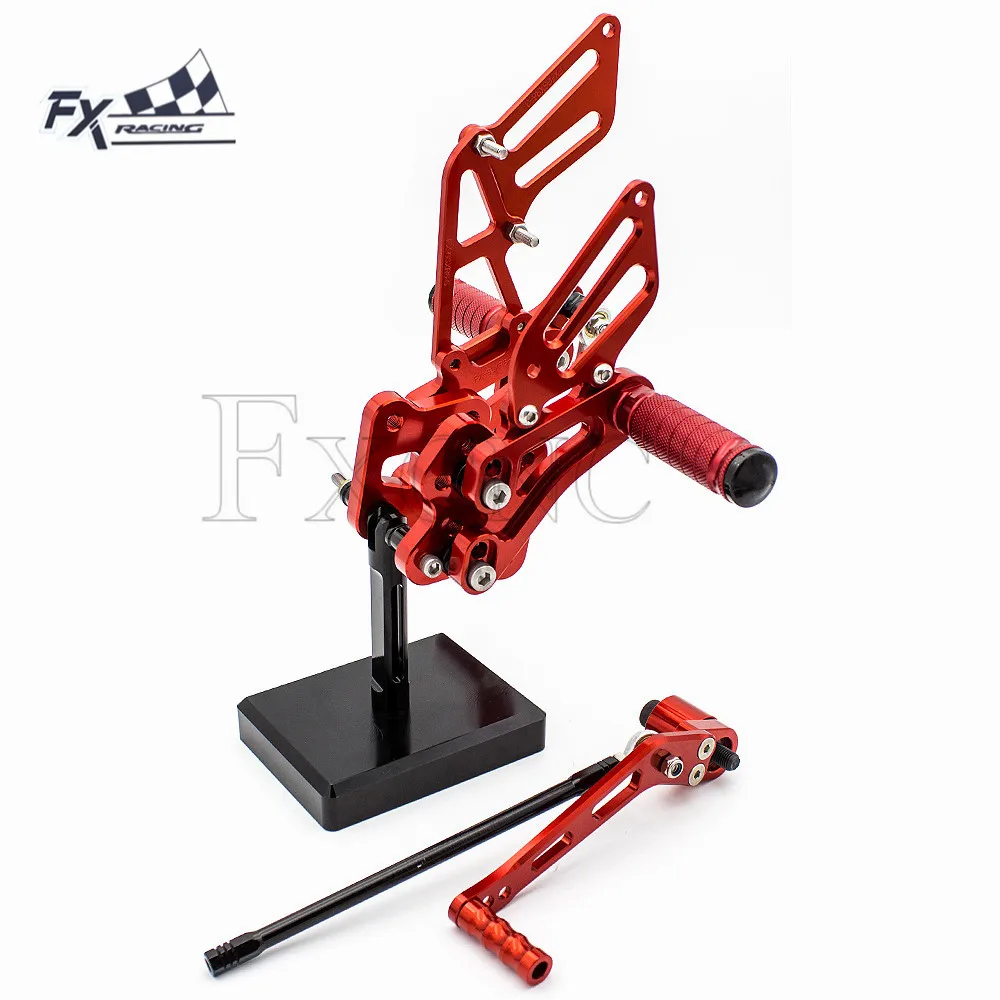 CNC Алюминиевые мотоциклетные Подножки Набор подножки Rearset для Suzuki GSXR 600 GSXR600 GSXR750 K6