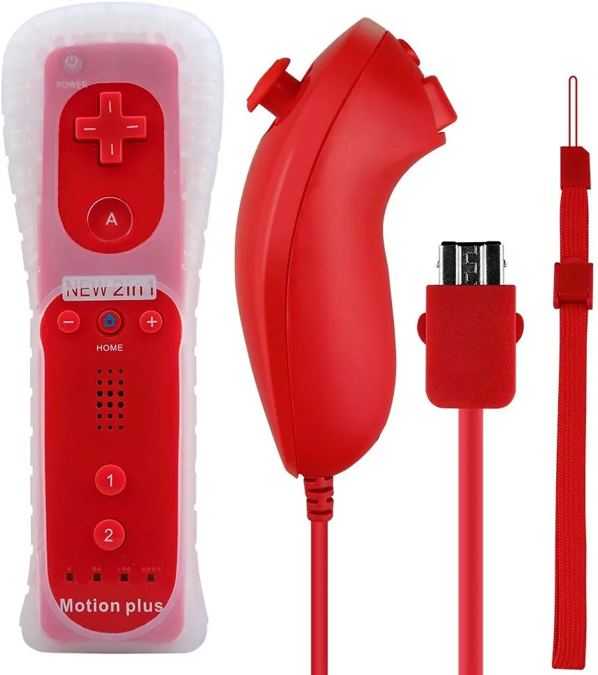 2 в 1 беспроводной пульт дистанционного управления Встроенный Motion Plus + Nunchuck