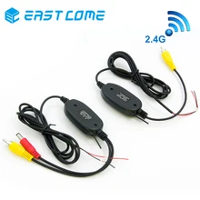 Free Shipping, 2.4Ghz Wireless Camera RCA Video Transmitter and Receiver Kit For Car Rear View Camera and TFT Parking Monitor