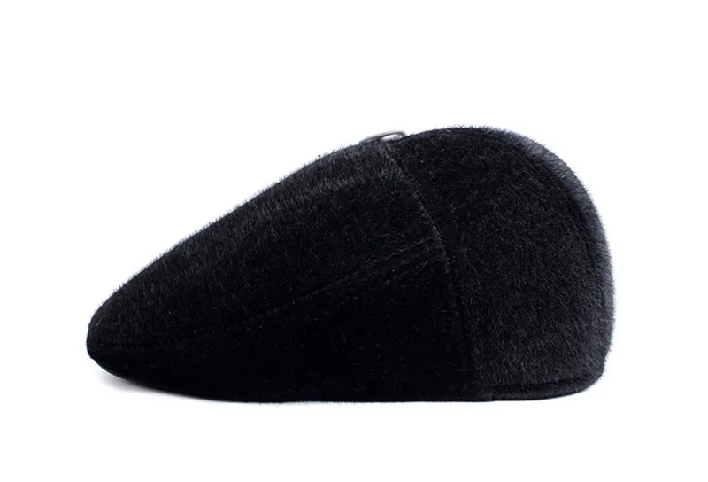XdanqinX зимняя новая пушистая шапка для мужчин плюс бархатные утолщенные береты мужские теплые наушники шапки модные классические папы Лыжная шапка