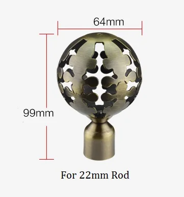2 шт. драпировка занавес стержень конец декоративный Конец Крышки Finial крюк - Цвет: 6