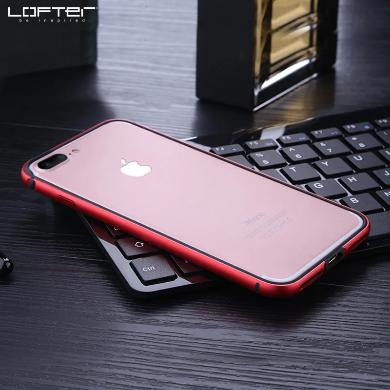 Китайский красный Ультратонкий алюминиевый бампер для iPhone 7 8 Plus тонкий