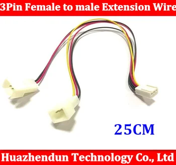 

20pcs 3Pin Female to 2* 3PIN male Extension Wire Adapter Power Cable for PC Case Fan CPU Free shipping