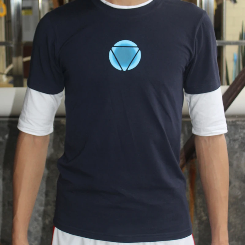 Iron Man3 Tony Stark Arc Reactor Luminous Short//Long T-Shirt Sweatshirt Cosplay