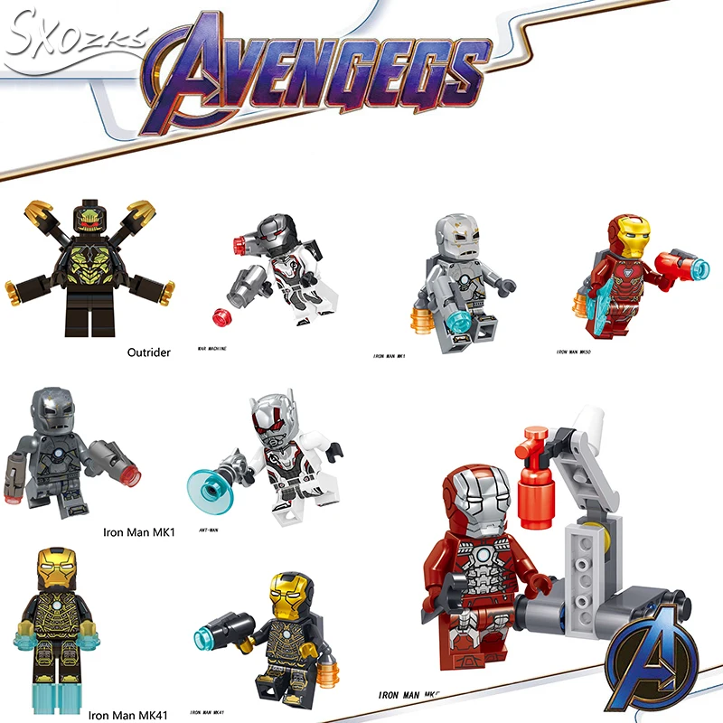 

Leg children's brick building blocks toys compatible le iron man angel death war machine soldier ant captain model toys JM-59