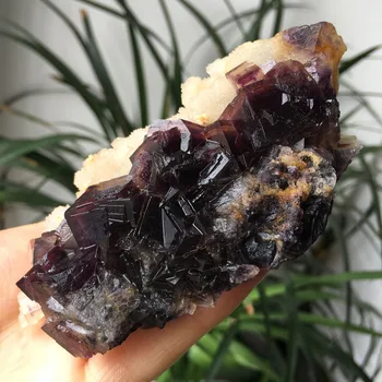 

263g Hot sale Natural COLORFUL quartz CRYSTAL CLUSTER Mineral purple FLUORITE Specimen