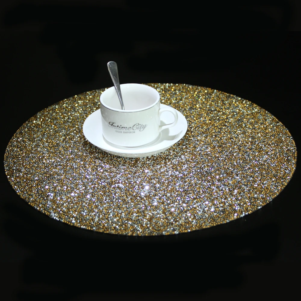 

Round Placemats Diamond Table Mat Placemat Heat-Resistant Pad for Dining Table Stain Resistant Table Mats Coffee Pad New Arrival