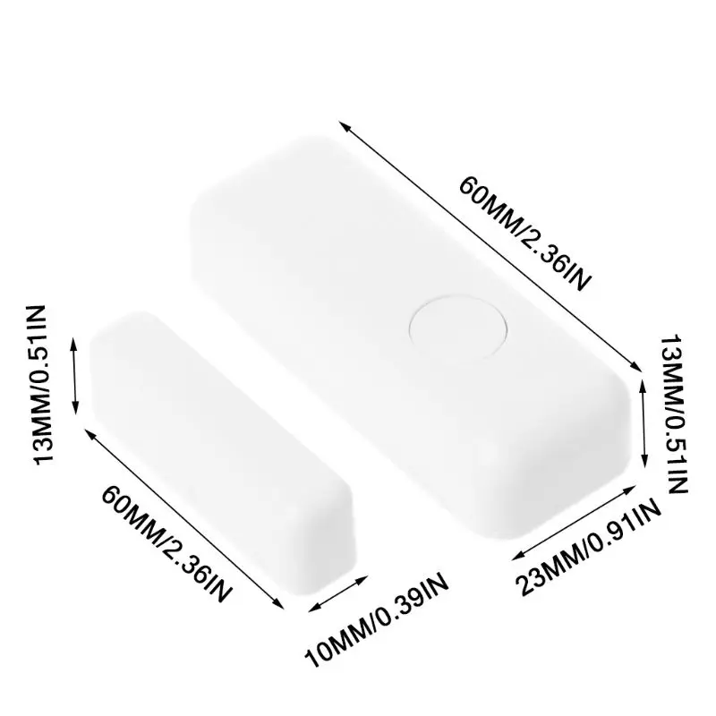 

#-White Magnetic Smart Wireless WiFi Motion Detector Alarm Barrier Sensor for Home Security Door Alarm System