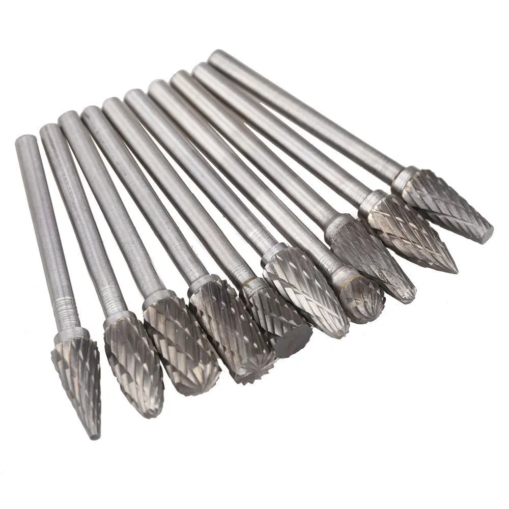 

FSLH-10 x Solid Carbide Burrs for Rotary Drill Die Grinder Carving Bit