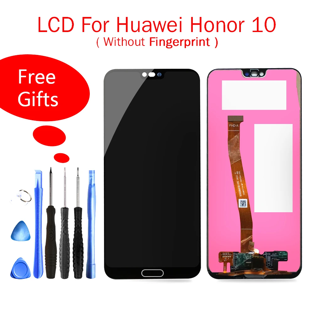 

5.84''Lcd For Huawei Honor 10 LCD Display Touch Screen Assembly Honor10 With Fingerprint COL-AL10 COL-TL00 COL-L29 Lcd