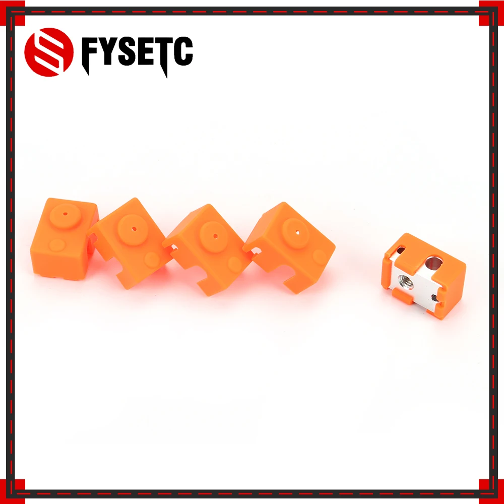3 шт. обновления PT100 блок силиконовый комплект оснований оранжевого цвета для E3D DIY V6 Hotend Prusa i3 MK3 Ultimaker 3D-принтеры блок нагревания