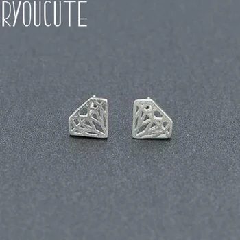 

Luxury Brand Ladies Triangle Earrings Silver Color Earrings for Women Bijoux Fashion Female Gift joyas de plata Brincos