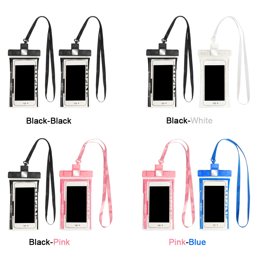 

2 PCS Waterproof Phone Pouch 6.3 Inch Phone Case Built-in Emergency Whistle waterproof accessories